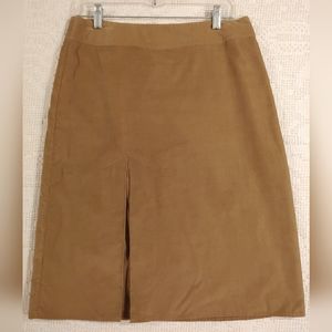 Nine & Company Tan Lined Corduroy Skirt size 10